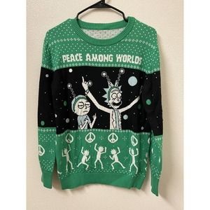Rick & Morty Boom Pickle Rick Adult Ugly Christmas Sweater​​​​
